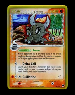 2006 Pokemon PINSIR Ex Dragon Frontiers REVERSE HOLO Misprint ERROR Card 9/101 - Image 3