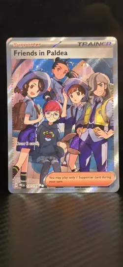 Pokemon TCG Trainer Friends in Paldea Ultra Rare Holo Card 137/131 Prismatic - Image 1