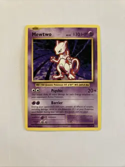 Mewtwo Pokemon Card Psychic Barrier 130 HP 20+ Attack - Image 1