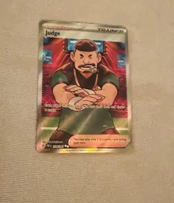 Judge 228/091 Ultra Rare Full Art Trainer Paldean Fates Pokemon Card Near Mint - Image 1