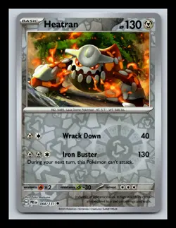 Heatran Reverse Holo NM #068/131 SV: Prismatic Evolutions Pokemon Card - Image 1