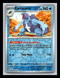 Carracosta Reverse Holo NM #038/142 SV07: Stellar Crown Pokemon Card - Image 1