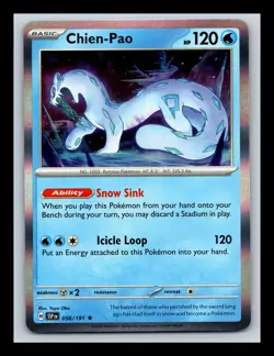 Chien-Pao Holo Rare NM #056/191 SV08: Surging Sparks Pokemon Card - Image 1
