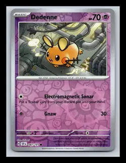 Dedenne Reverse Holo NM #087/191 SV08: Surging Sparks Pokemon Card - Image 1