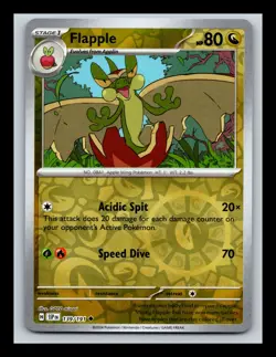 Flapple Reverse Holo NM #139/191 SV08: Surging Sparks Pokemon Card - Image 1