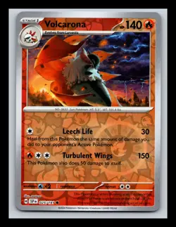 Volcarona Reverse Holo NM #025/191 SV08: Surging Sparks Pokemon Card - Image 1