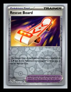 Rescue Board Reverse Holo NM #126/131 SV: Prismatic Evolutions Pokemon Card - Image 1