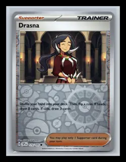 Drasna Reverse Holo NM #173/191 SV08: Surging Sparks Pokemon Card - Image 1