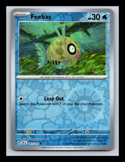 Feebas Reverse Holo NM #041/191 SV08: Surging Sparks Pokemon Card - Image 1
