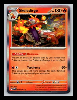 Skeledirge Holo Rare NM #031/191 SV08: Surging Sparks Pokemon Card - Image 1