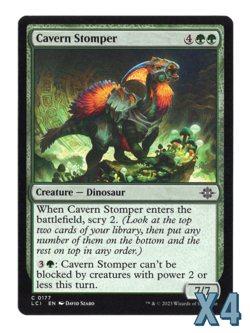 MTG-NM Playset(X4)-Cavern Stomper-177-The Lost Caverns of Ixalan - Image 1