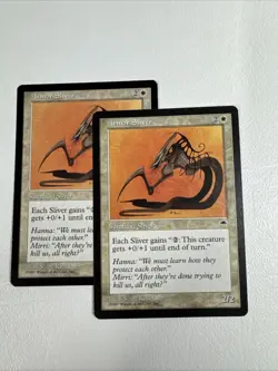 X2 - Armor Sliver - LP- #4 Uncommon Tempest - Magic the Gathering MTG - Image 1