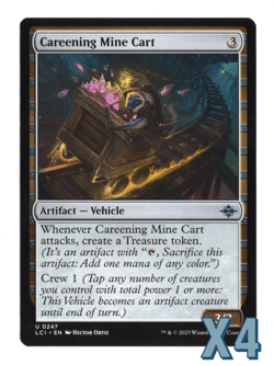 MTG-NM Playset(X4)-Careening Mine Cart-247-The Lost Caverns of Ixalan - Image 1