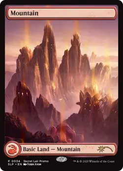 Mountain (0034) Foil/Non-Foil - Secret Lair Showdown (SLP) NM MTG - Image 1