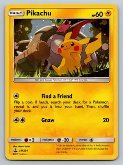 2019 Pokemon Pikachu SM234 Sun & Moon Black Star Promo - NM - Image 1