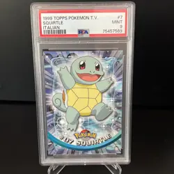Pokemon Squirtle Topps (1999) Pokemon TV (Italian) PSA 9 Mint - Image 1