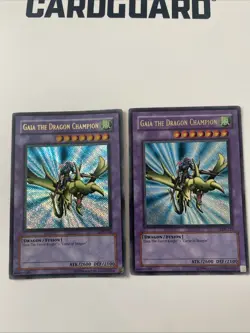 Yugioh Gaia The Dragon Champion Lob 4x Misprint Reverse Ultra Rare+ Faded Lp - Image 2