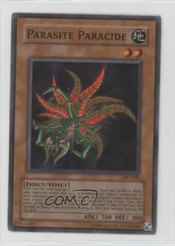 Parasite Paracide (SR) Unlimited YuGiOh Pharaoh's Servant #PSV-003 2002 - Image 1