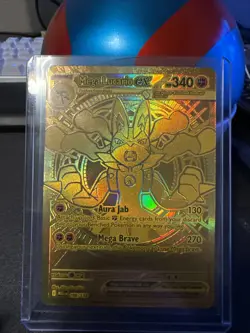 Mega Lucario EX 188/132 Hyper Rare Gold Card Mega Evolutions Pokemon TCG NM - Image 2