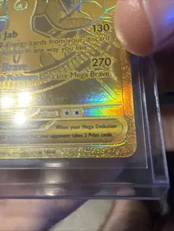 Mega Lucario EX 188/132 Hyper Rare Gold Card Mega Evolutions Pokemon TCG NM - Image 5