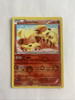 Growlithe RC4/RC25 Reverse Holo Pokemon Card 2013 Legendary Treasures LP/NM - Image 1