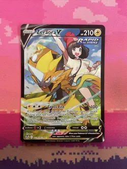Pokemon Card Zeraora V TG16/TG30 Trainer Gallery Silver Tempest Near Mint - Image 1