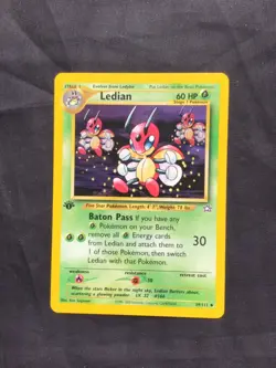 Pokemon Cards: Neo Genesis 1st Edition Uncommon: Ledian 39/111 - Image 1