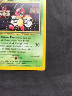 Pokemon Cards: Neo Genesis 1st Edition Uncommon: Ledian 39/111 - Image 4