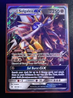Solgaleo GX 89/149 - Sun & Moon - Half Art - Pack Fresh Pokemon Card - Image 1
