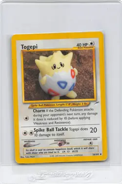 Togepi 56/105 - UNCOMMON - Neo Destiny - VINTAGE WOTC POKEMON CARD - LP/P - Image 1