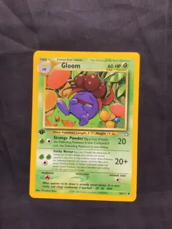 Pokemon Cards: Neo Genesis 1st Edition Uncommon: Gloom 36/111 - Image 1