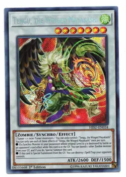 Yu-Gi-Oh Card: Tengu the Winged Mayakashi HISU-EN034 Secret Rare 1st Edition! NM - Image 1