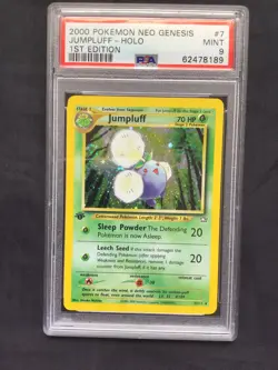 Pokemon Cards: Neo Genesis 1st Edition Rare Holo: Jumpluff 7/111 PSA 9 - Image 2