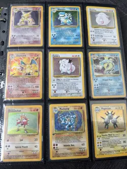 Complete Pokemon Card Base Set 102/102 WOTC 1999 Individually sleeved in folder - Image 1