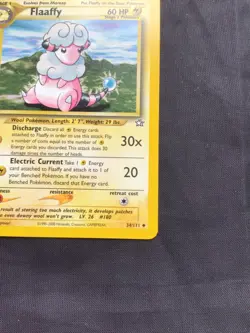 Pokemon Cards: Neo Genesis 1st Edition Uncommon: Flaaffy 34/111 - Image 4