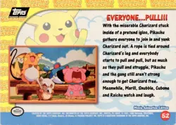 Pikachu’s Vacation Everyone.. Pull!!! #52 Black Logo Topps Pokemon Card LP - Image 2