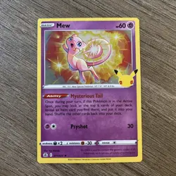 Mew 011/025 Holo Rare Celebrations Pokemon Card - NM Near Mint - Image 1