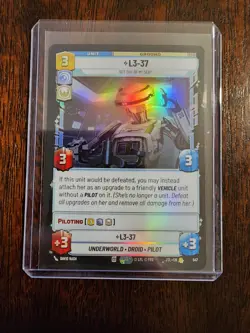 L3-37 Get Out Of My Seat 547 Foil Jump To Lightspeed JTL Star Wars Unlimited SWU - Image 4