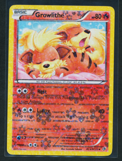Growlithe RC4/RC25 Radiant Collecton Holo Pokemon 2013 Legendary Treasures - MP - Image 1