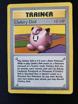 Pokemon TCG - Clefairy Doll - 70/102 - Rare - Base Set Unlimited Shadowless [MP] - Image 1