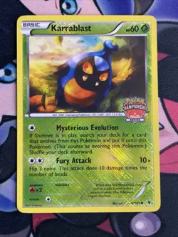 Pokemon TCG Karrablast 8/101 Championship Series Promo Noble Victories Lp - Image 1