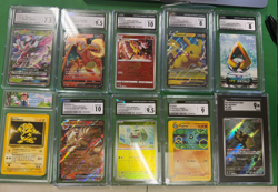 Lot of 10 Graded Pokemon CGC SGC 1999 VINTAGE, CHARIZARD PIKACHU BULBASAUR L#70 - Image 1