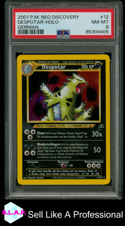 DESPOTAR-HOLO GERMAN POKEMON NEO DISCOVERY 2001 12 PSA 8 - Image 1