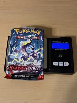 VERY HEAVY 22.44 Scarlet And Violet Base Pokemon TCG Booster Pack - Image 1