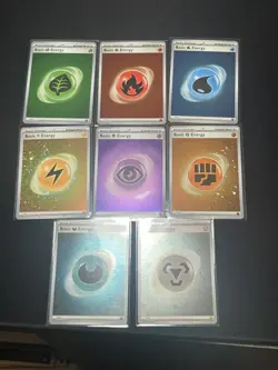 Pokemon TCG 151 Cosmo Holo Energy Full Set Of 8 - Image 1