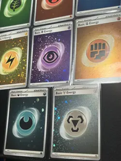 Pokemon TCG 151 Cosmo Holo Energy Full Set Of 8 - Image 5