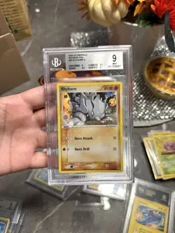 Pokemon 2005 Nintendo EX Emerald Rhyhorn 62/106 Reverse Holo Stamped NM - Image 1