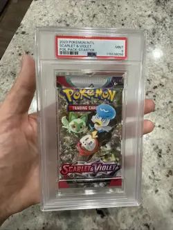 PSA 9 2023 POKEMON SCARLET VIOLET BASE GRADED BOOSTER PACK - STARTER - Image 1