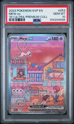 2023 POKEMON SVP EN-SV BLACK STAR PROMO 151 ULTRA-PREM COLL #053 MEW EX PSA 10 - Image 1