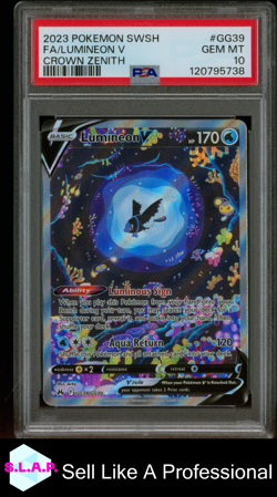 FA/LUMINEON V CROWN ZENITH POKEMON SWSH CROWN ZENITH 2023 GG39 PSA 10 - Image 1